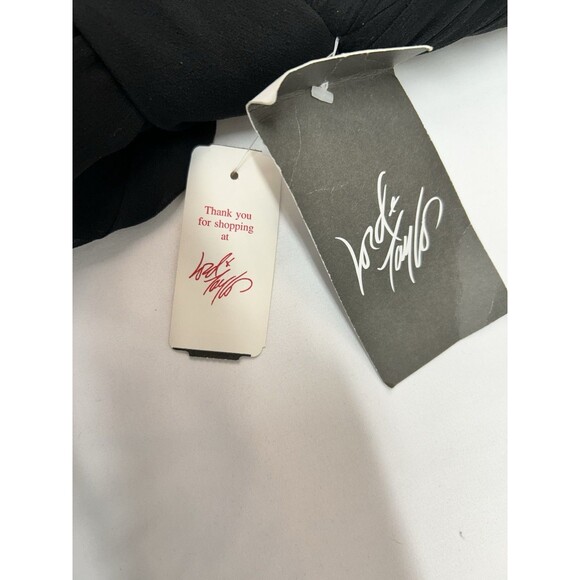 Anne Klein 100% Silk Black Women's Size 10 Sleeveless Dress Sparkle Straps Party - Picture 11 of 16